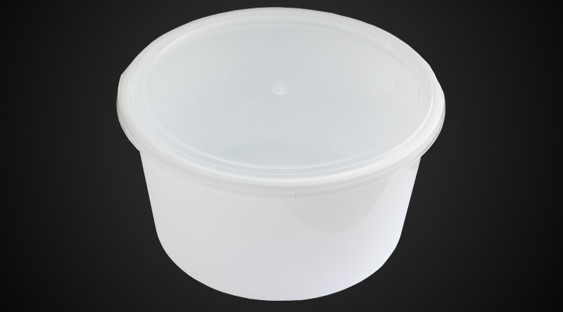 PP Round Container (900 ml), Color : White