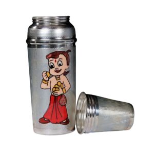 Silver Chota Bheem Bottle Glass