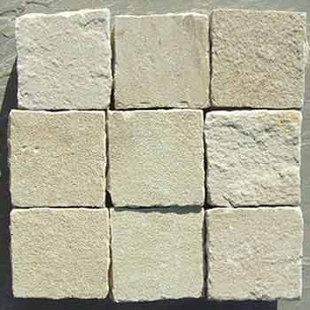 Square Polished Mint Sandstone Cobble, for Making Way, Feature : Acid Proof, Perfect Finish