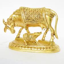 Gold Plated Metal Cow Calf, Packaging Type : Packed In Corrugated Box