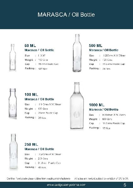 Glass MARASCA / Oil Bottle, Feature : Eco Friendly