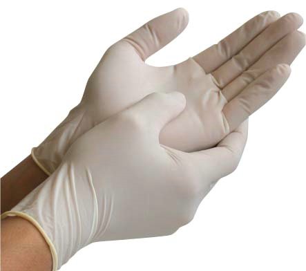 Medicure Latex Gloves (White, Medium), for Clinical, Constructional, Hospital, Laboratory, Gender : Both
