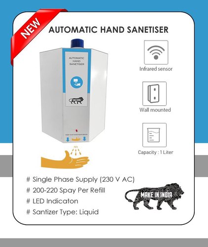 Automatic Hand Sanitizer Dispenser, Voltage : 230V AC