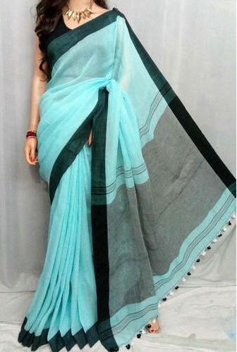 Plain Khadi Cotton Saree, Occasion : Casual Wear