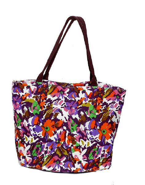 Multicolor Cotton Bag, for College, Office, Pattern : Printed
