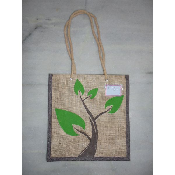 Jute bag with rope handle, Size : Customised