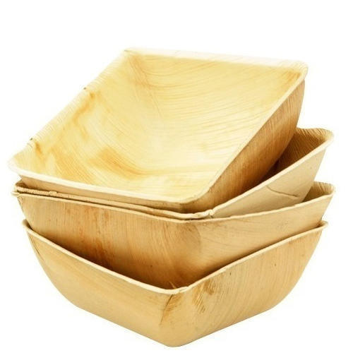 Areca Leaf Square Bowl, for Serving Drink, Feature : Biodegradable, Disposable, Light Weight