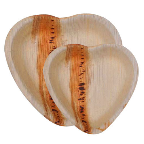 Heart Shaped Areca Leaf Bowl, for Serving Drink, Feature : Biodegradable, Disposable