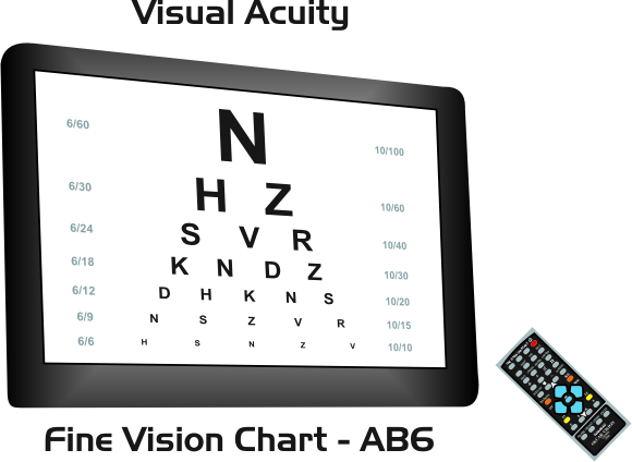 Rectangular Plastic DIGITAL VISION CHART, for Clinic, Eye Sight Check Up, Hospital, Feature : Light Weight