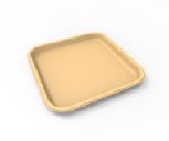 Rectangular 11 Inch Disposable Plate, for Serving Food, Size : 256(L)x256(w)x20(Deepth)mm
