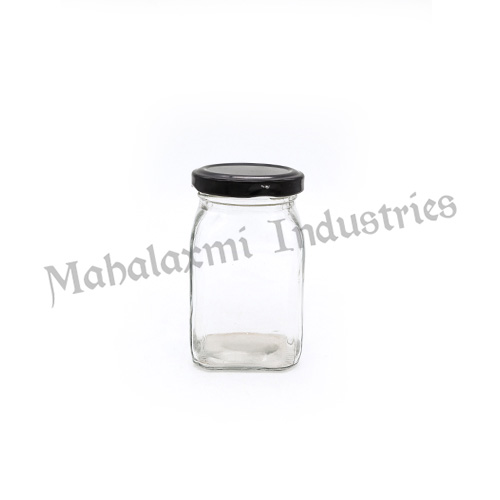 Round 250 g Sq. honey Glass Jar, Pattern : Plain