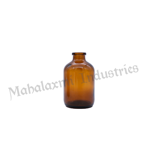50 ml Amber Injection Glass Vial, for Laboratory Use, Medical Use, Pattern : Plain