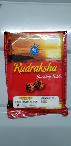 Rudraksha Burning Camphor Tablet, Packaging Type : Packet