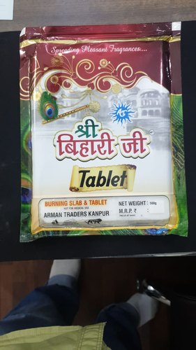 Shree Bihari Camphor Tablet, Packaging Type : Packet