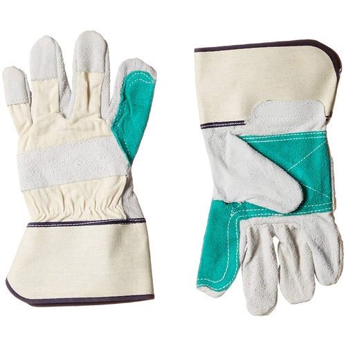 Leather Double Palm Canadian Gloves, for Construction, Industrial, Size : Standard