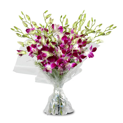 Organic Purple Orchids Flower, for Decorative, Vase Displays, Age Group : 0-3Months