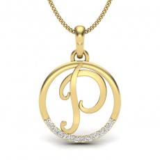 Polished Mens Initial P Pendant, Packaging Type : Wooden Box