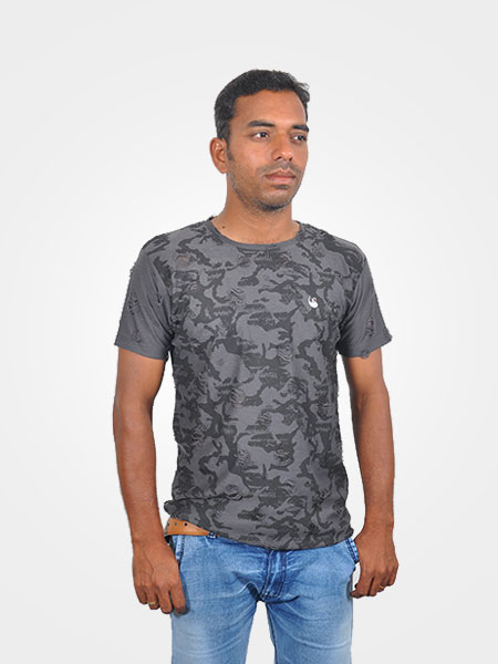 60% Cotton Dark Brown Colour T-shirt