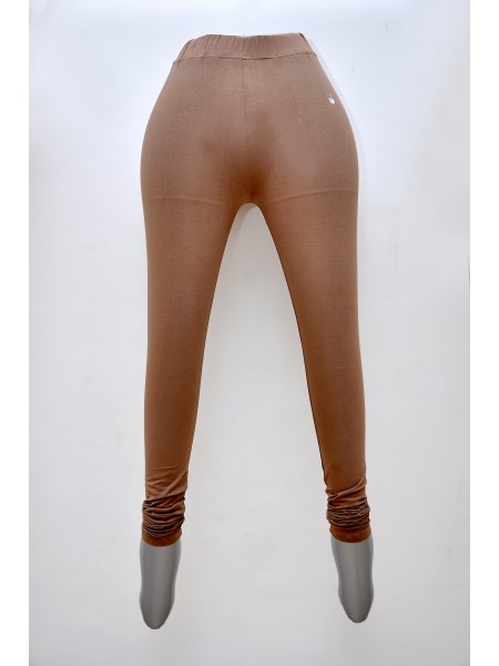 Spandex / Polyester Brown Leggings, Gender : Women