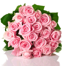 Valentine Pink Rush Roses Bouquet, Shelf Life : 7-10Days