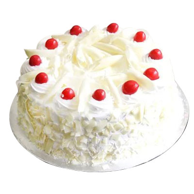 White Forest Cake, Shape : Round