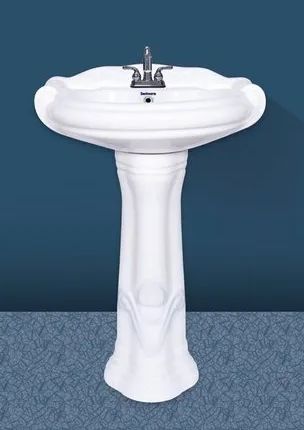 Plain Ceramic Pedestal Wash Basin, Style : Modern