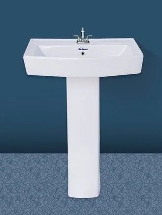 Polished Plain Ceramic Designer Pedestal Wash Basin, Size : Standard
