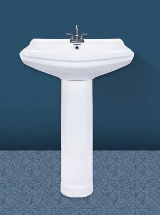 Polished Ceramic Plain Pedestal Wash Basin, Style : Modern