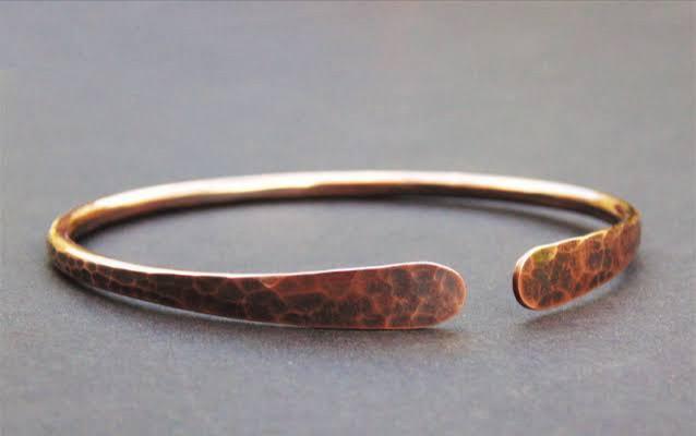 Polished copper cuff bracelet, Gender : Children, Mens, Women