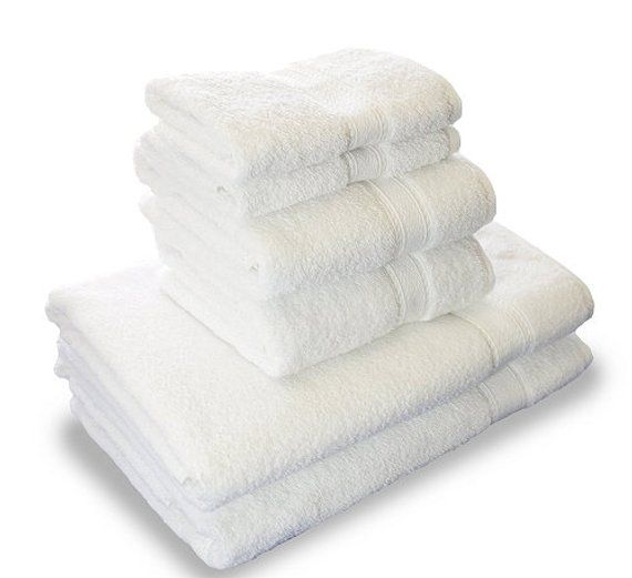 Pack of 6 Snowy White Cotton Towels