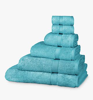 Pack of 6 Teal Bamboo Towels