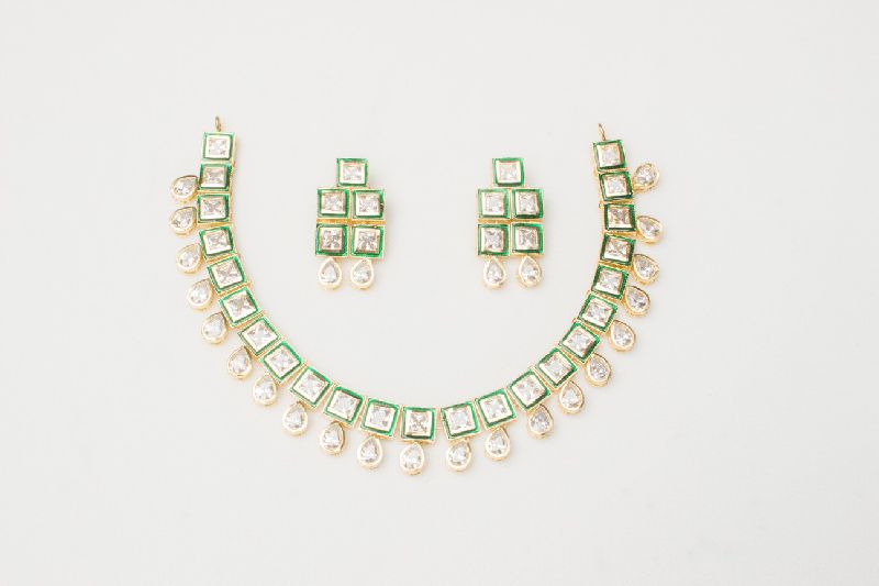 Designer American Diamond-CZ Necklace Set