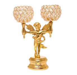 Brass Cupid Tea Light Holder, for Home Decoration, Packaging Type : Carton Box