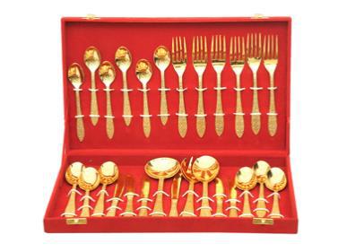 Brass Cutlery Set, for Kitchen, Pattern : Plain