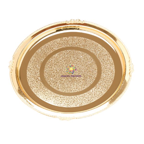 Polished brass thali, Feature : Attractive Pattern, Hard Structure, Rust Proof