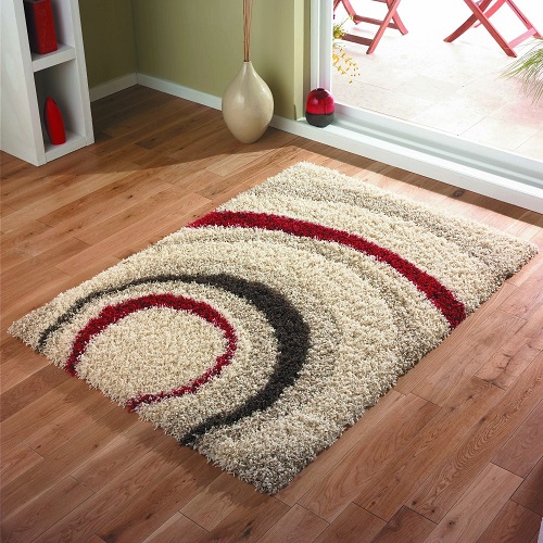 Round Leather Shaggy Rugs, for Bathroom, Home, Hotel, Pattern : Printed