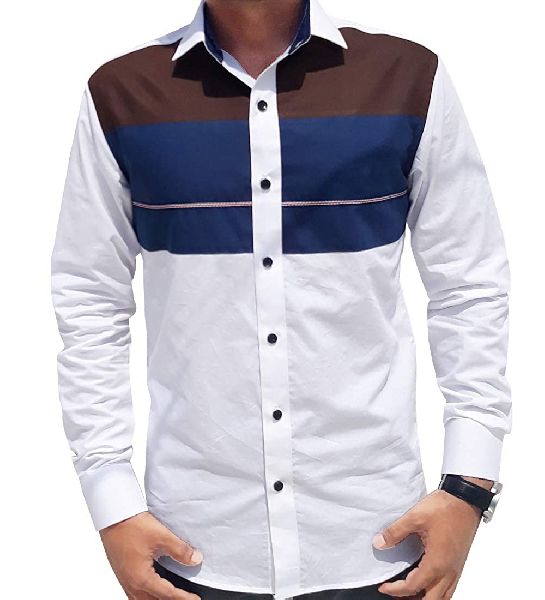 Plain Pure Cotton Mens Casual Shirt, Size : XL
