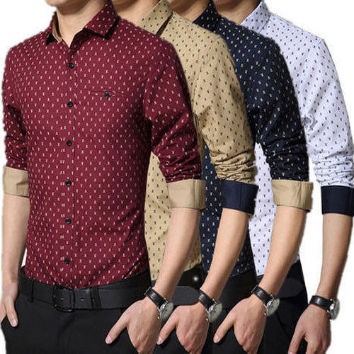 Cotton Mens Printed Shirt, Size : L, XL