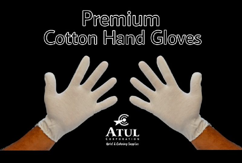 Customised White Cotton Hand Gloves, for Home, Hospital, Laboratory, Industrial, Feature : Hygenic