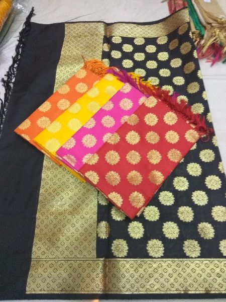 Zaman Sareewala Weaved Silk Zari Booti Dupatta, Technics : Attractive Pattern