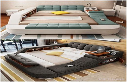 Modern High-tech Bed, for Home, Hotel, Farm House