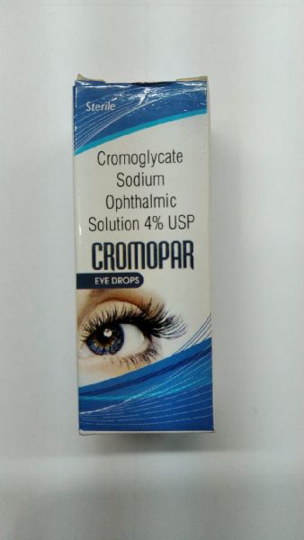 Cromopar Cromoglycate Sodium Eye Drop, for Chemical, Form : Liquid