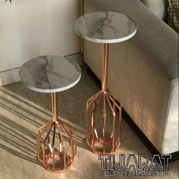 Round Metal coffee table, for Garden, Home, Hotel, Restaurant, Size : Medium