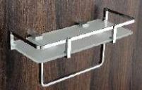 Stainless Steel bathroom wall shelf, Color : Silver