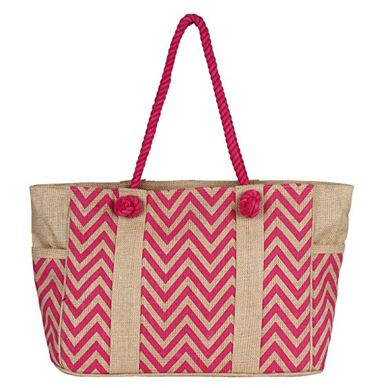 Printed Jute Tote Bags, Closure Type : Zipper