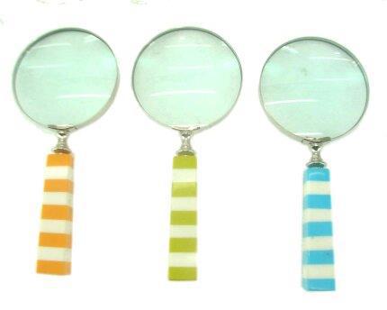 Round Metal Resin Magnifying Glass, for Magnification Use, Feature : Contemporary Styling