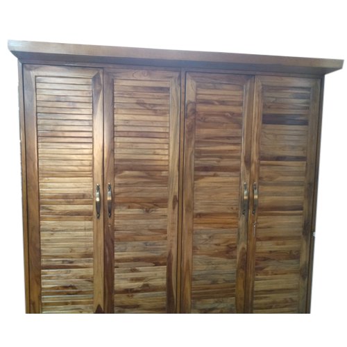 Goodluck Plain 4 Door Wooden Wardrobe, for Home Use