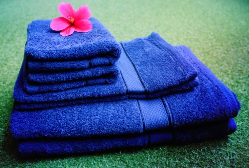Pack of 6 Azure Blue Cotton Towels