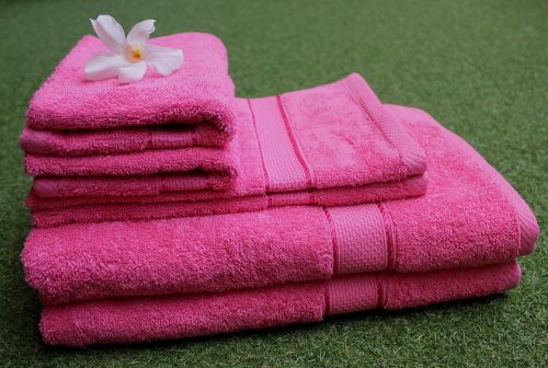 Pack of 6 Fuschia Pink Cotton Towels