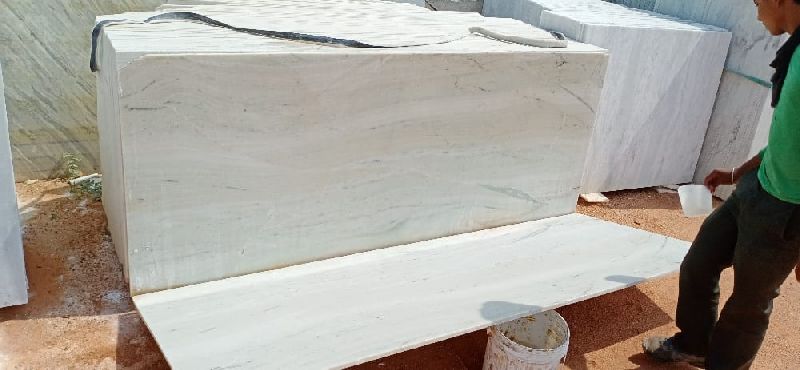 Non Polished Nizarna White Marble Slab, for Flooring Use, Pattern : Plain